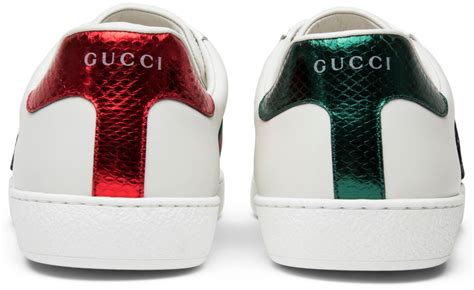 gucci shoes snake skin|gucci ace embroidered snake.